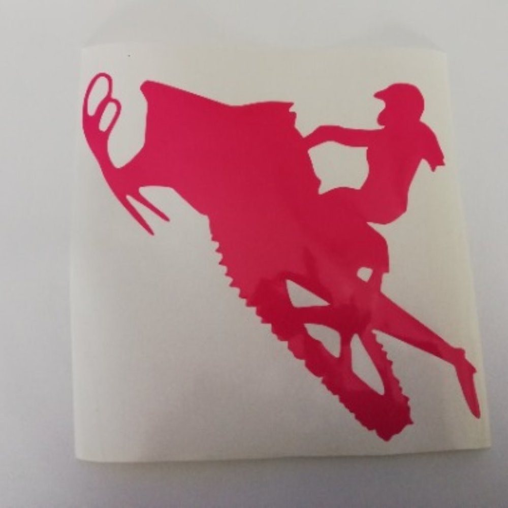 sticker decal , skidoo girl ,